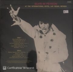 Elvis Presley In Person At The International Hotel Japon Baskı LP