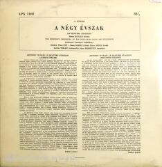 Vivaldi A Negyevszak The Four Seasons LP