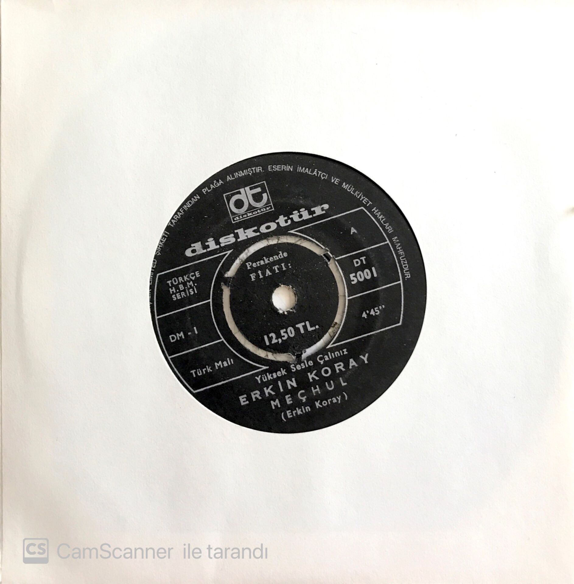 Erkin Koray Meçhul 45 lik
