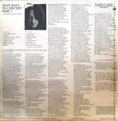 Joan Baez In Concert Part 2 LP