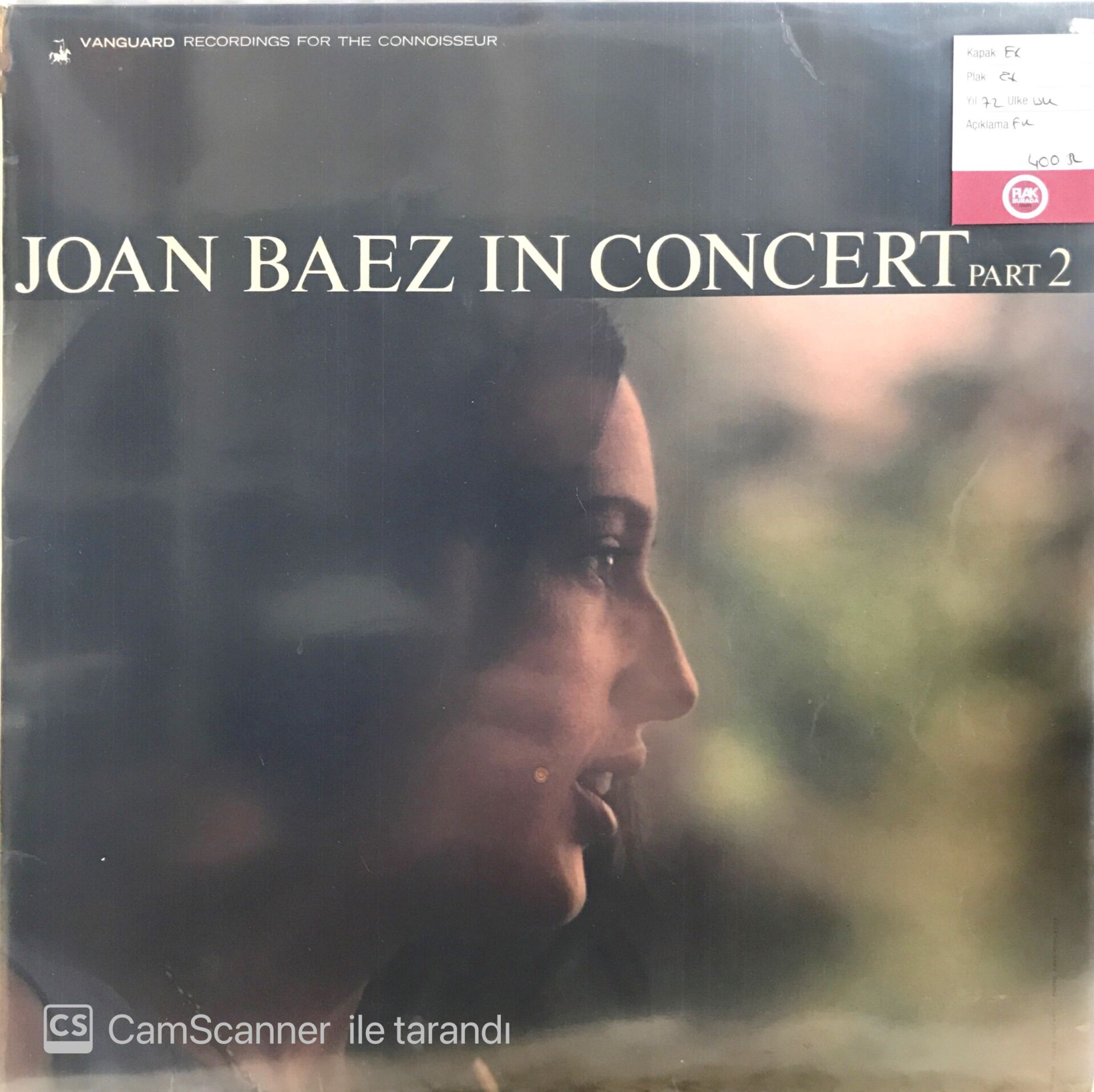 Joan Baez In Concert Part 2 LP