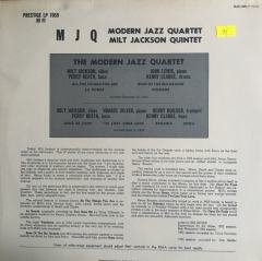 The Modern Jazz Quartet Milt Jackson Quintet MJQ  LP