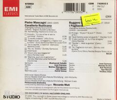 Mascagni - Cavalleira Rusticana Leoncavallo - I Pagliacci - Muti - CD