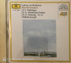 Beethoven Piano Sonatas ''Pathetique'' ''Moonlight'' ''Pastoral'' / Wilhelm Kempff CD