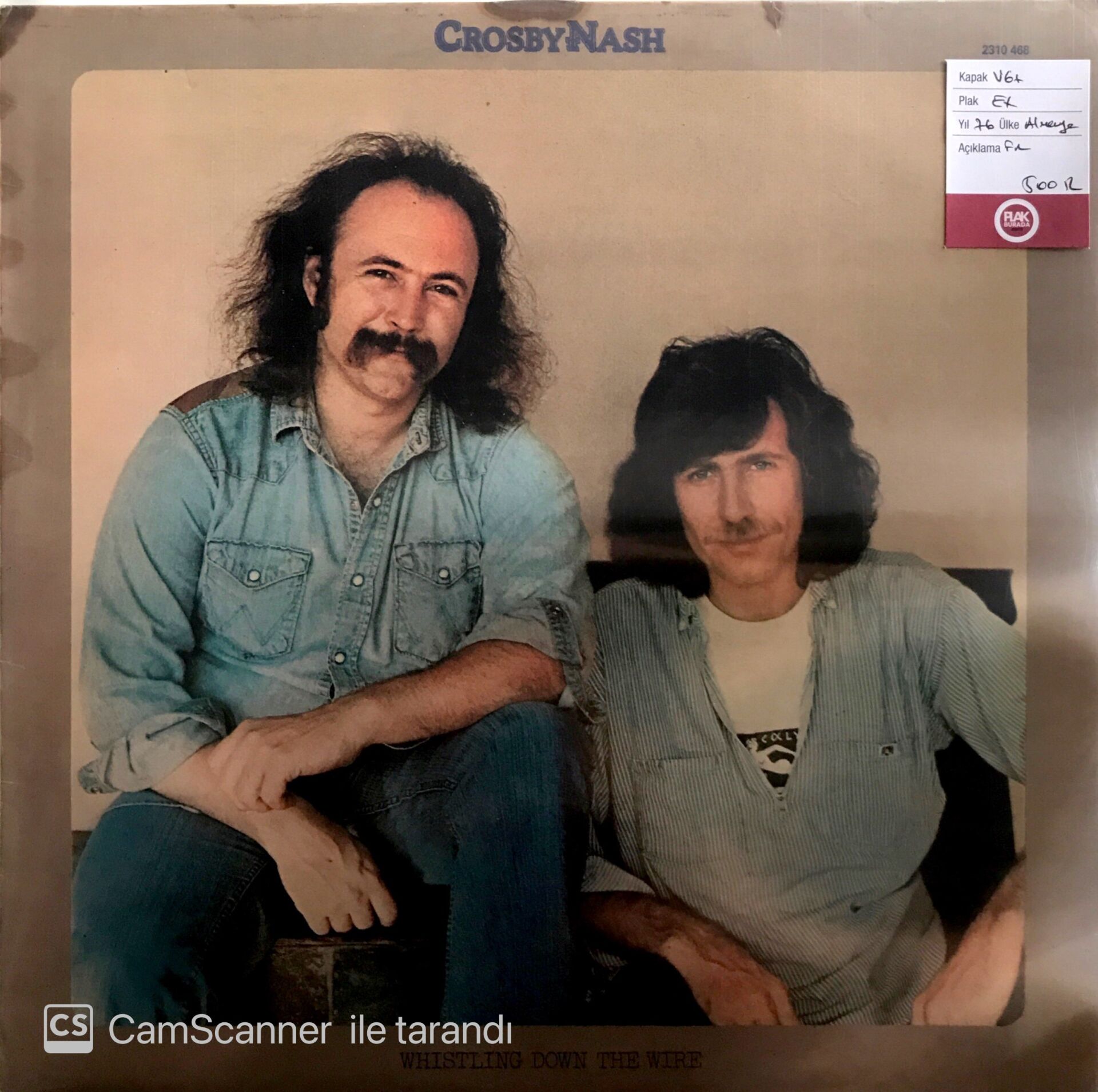 Crosby Nash - Whistling Down the Wire LP