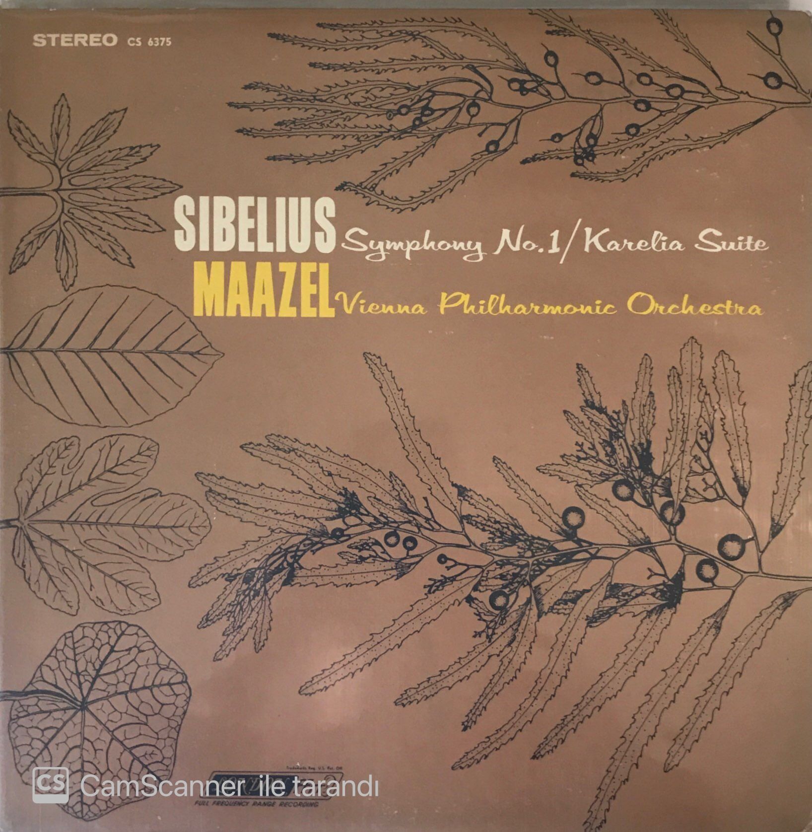 Sıbelıus Maazel Symphony No.1 /Karelıa Suıte LP
