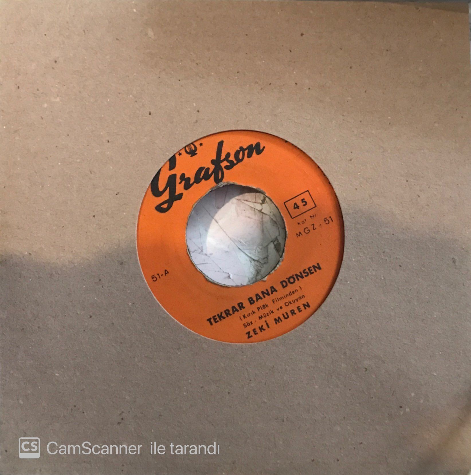 Zeki Müren Tekrar Bana Dönsen 45lik