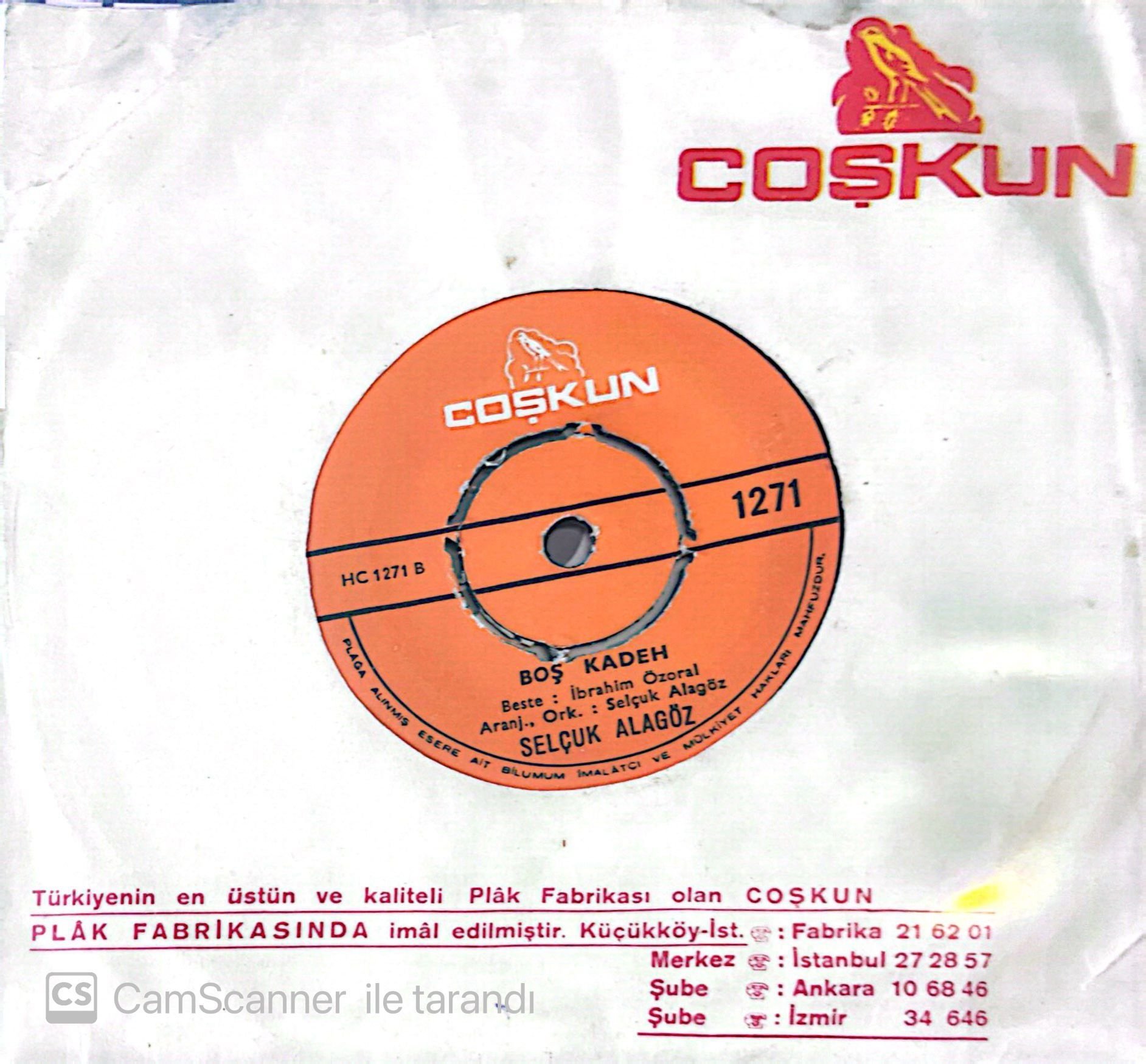 Selçuk Alagöz - Boş Kadeh 45lik