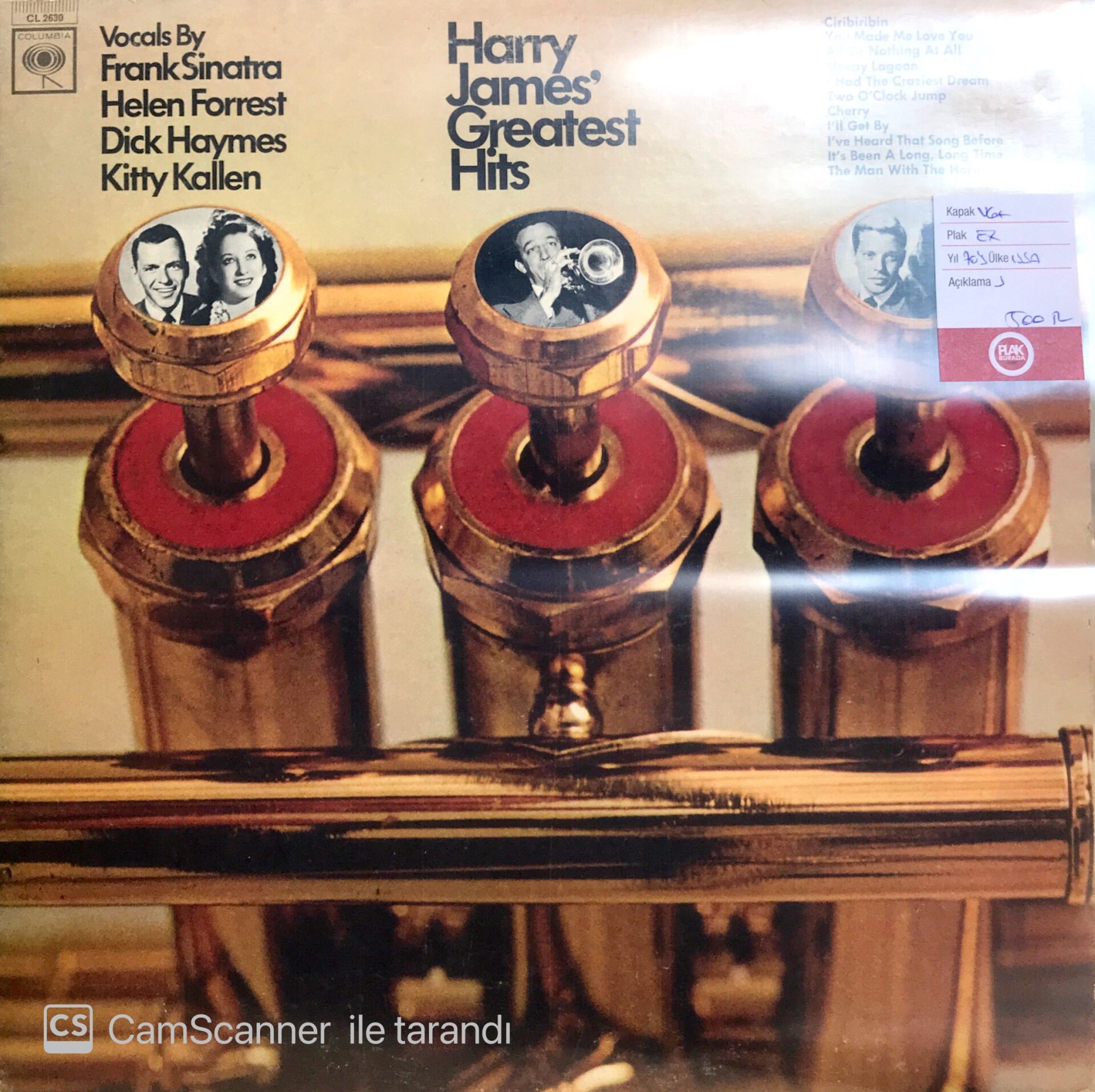 Harry James' Greatest Hits LP