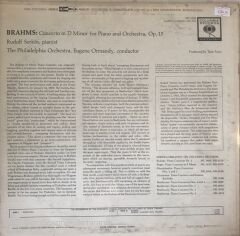 Serkın / Ormandy The Phıladlphia Orchestra - Brahms : Piano Concerto No.1 in D Minor LP