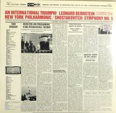 Leonard Bernstein The New York Philarmonic Shostakovitch Symphony NO.5  - LP