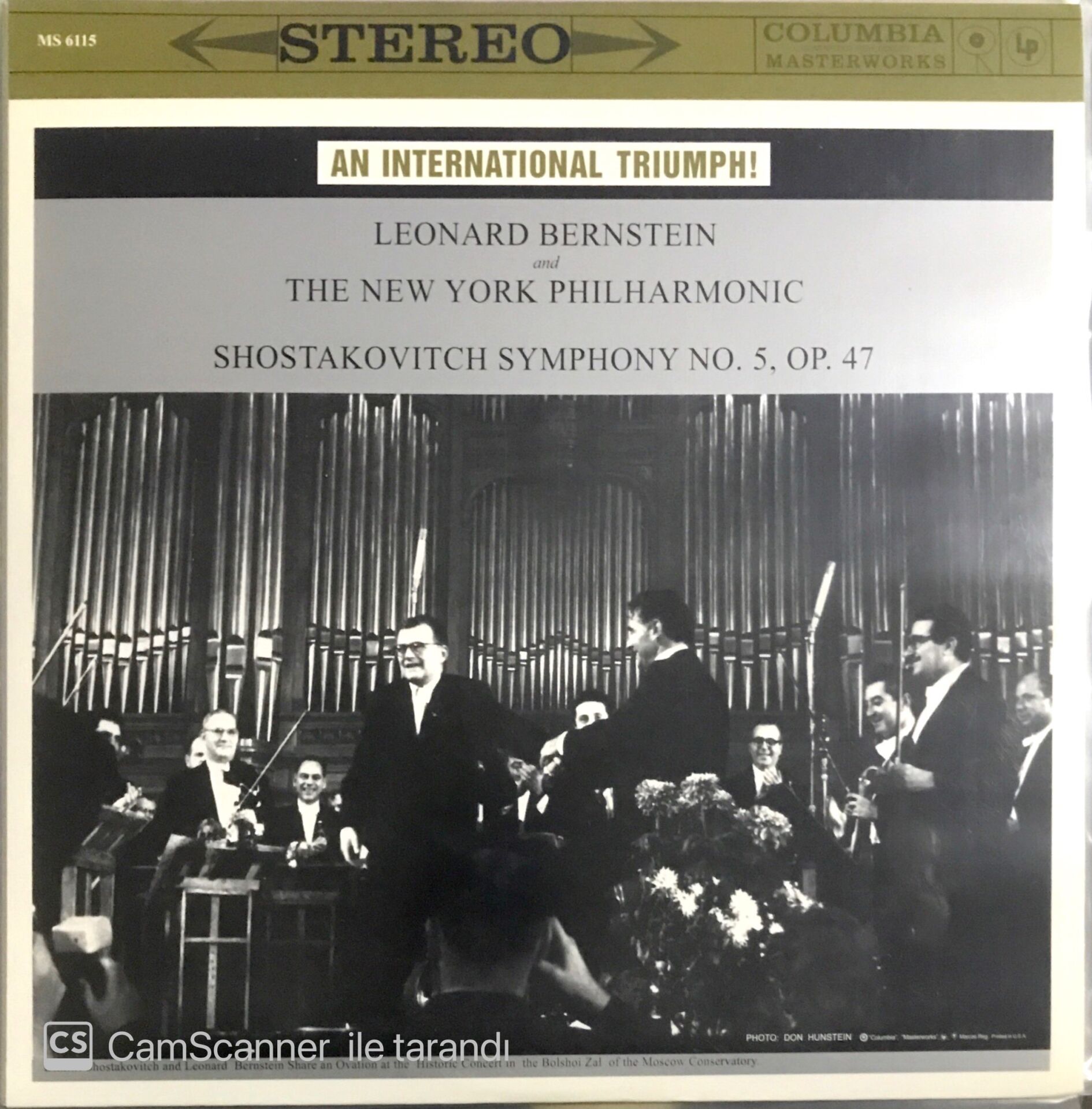 Leonard Bernstein The New York Philarmonic Shostakovitch Symphony NO.5  - LP