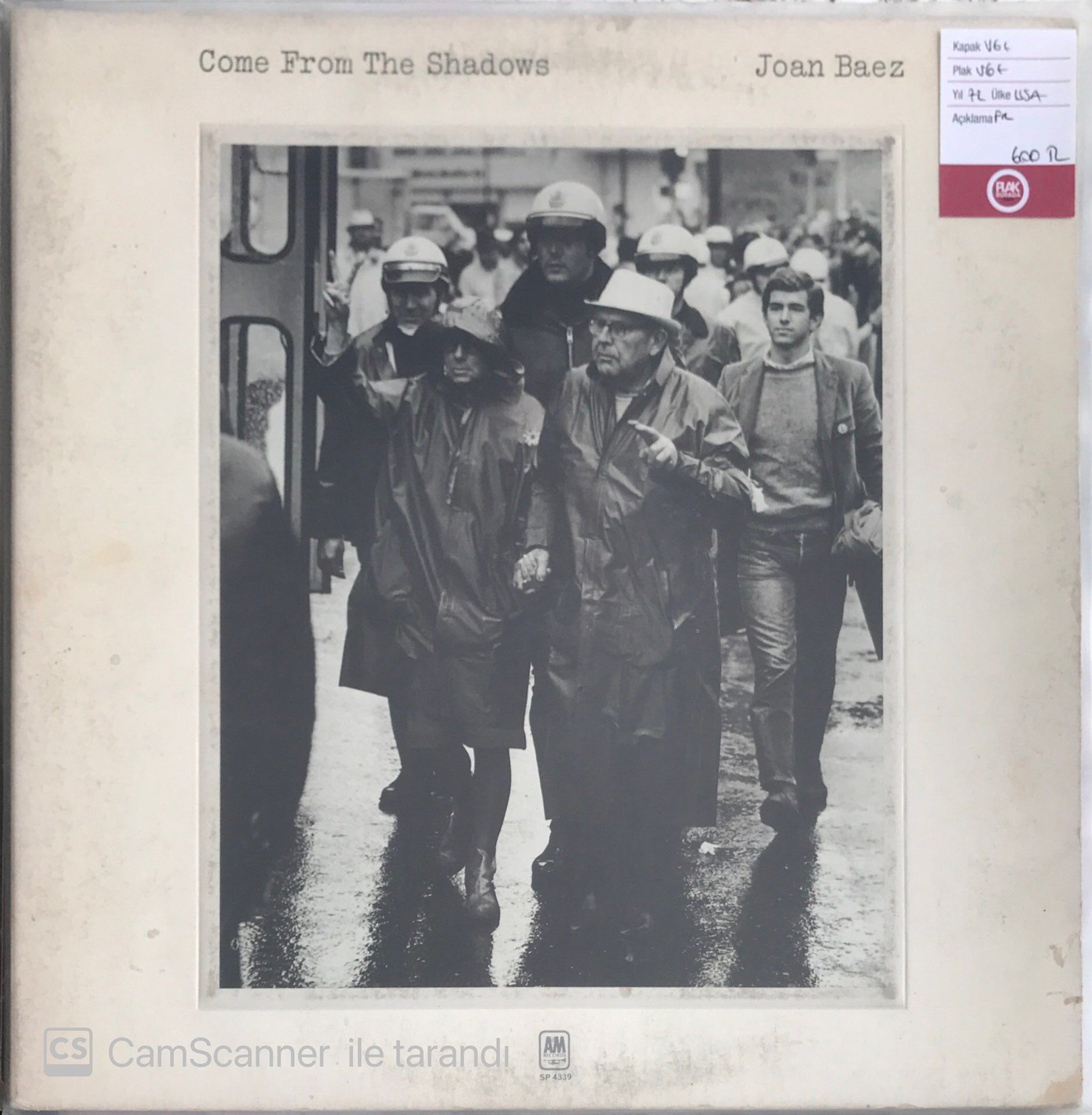 Joan Baez - Come From The Shadows LP