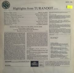 Puccini Birgit Nilsson, Franco Corelli, Renata Scotto  und Orchester Der Oper Rom Francesco Molinari-Pradelli ‎ Turandot LP
