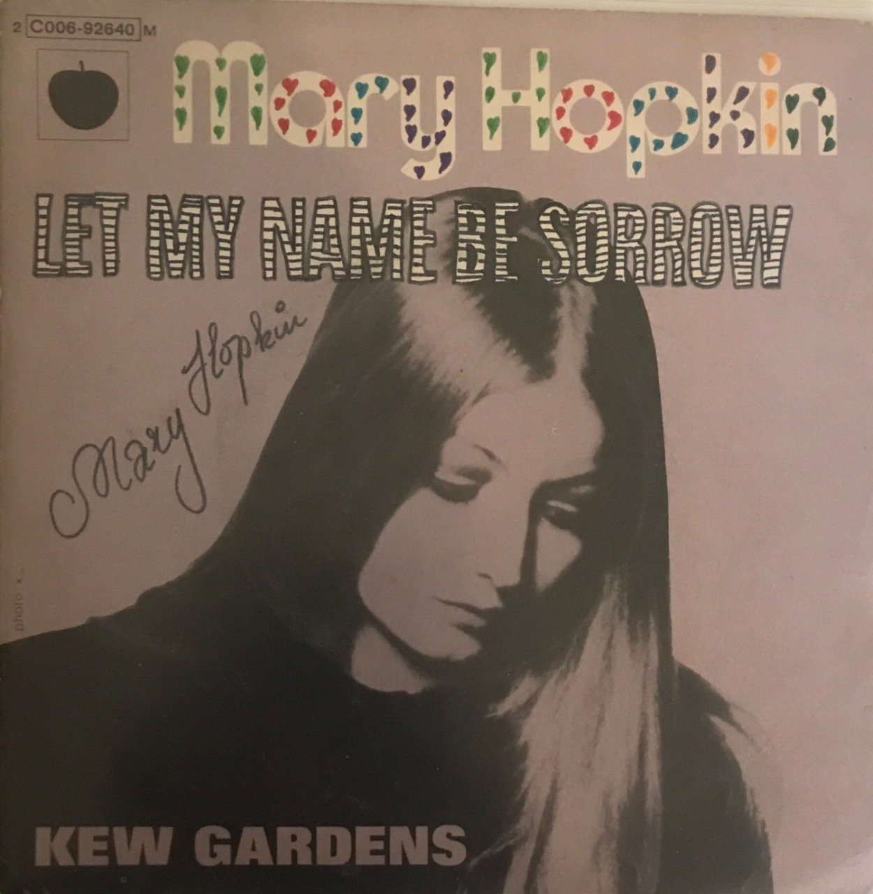 Mary Hopkin Let My Name Be Sorrow 45lik