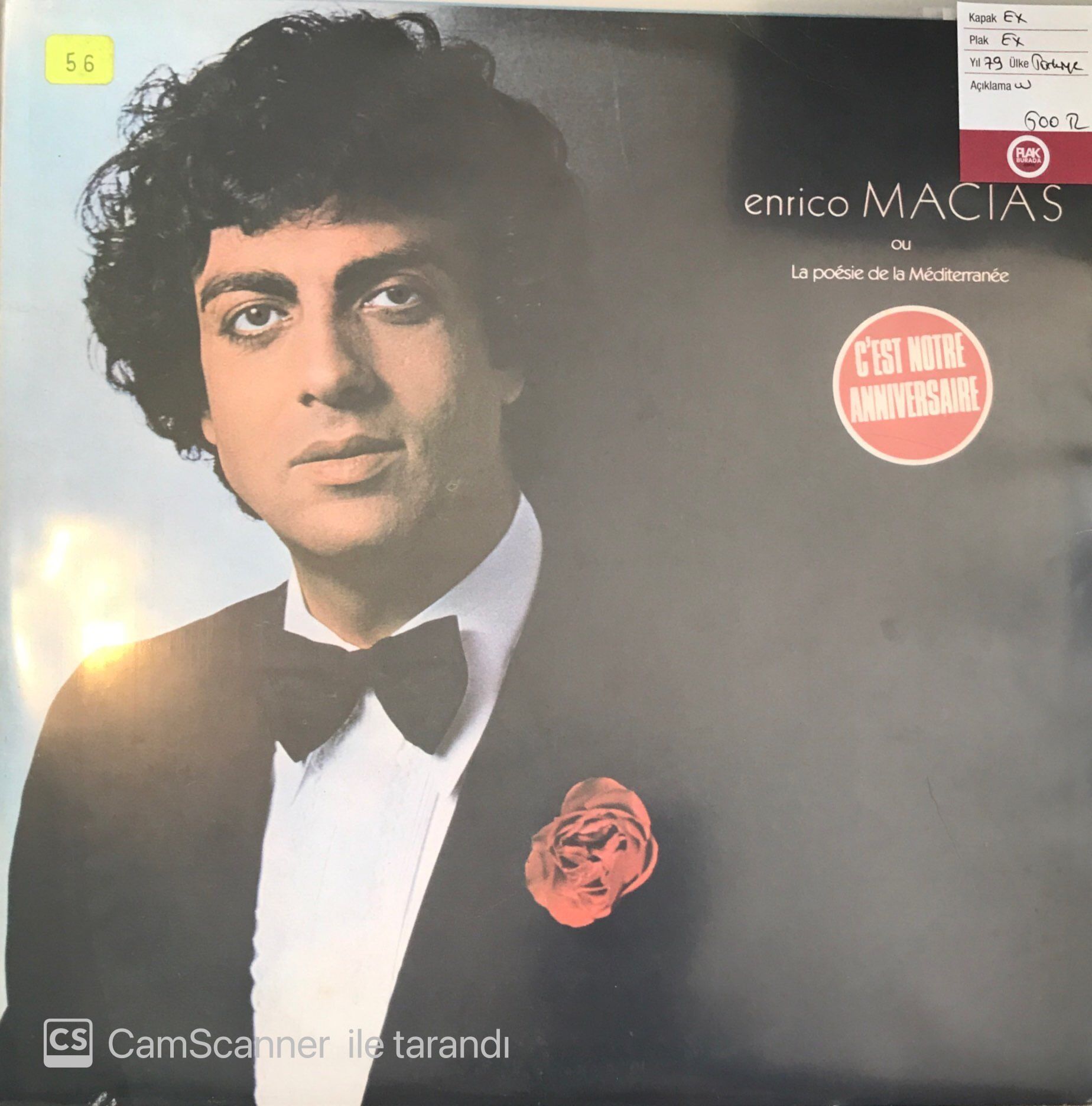 Enrico Macias -  Ou La Poesie De La Mediterranee LP