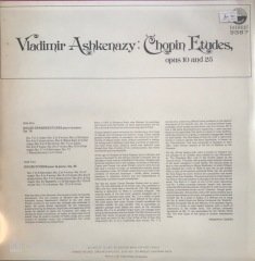 Vladimir Ashkenazy Chopin Etudes Opus 10 and 25