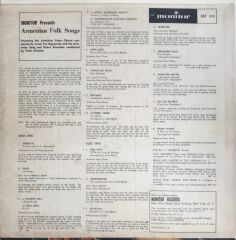 Armenian Folk Songs LP