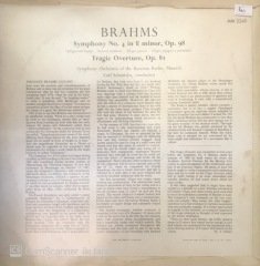 Brahms Symphony No. 4 Tragic Overture LP