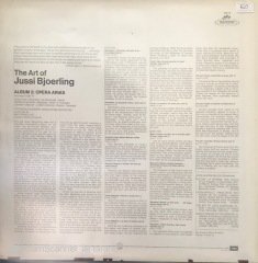 The Art Of Jussi Bjoerling Album 2 Opera Arias LP