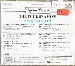 The Four Seasons - Antonia Vivaldi - Concerti Grossi Op. 3 No. 8 And 10 Op. 8 No. 1-4 - CD