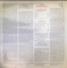 Aram Khachaturian Masquerade Gayaneh LP