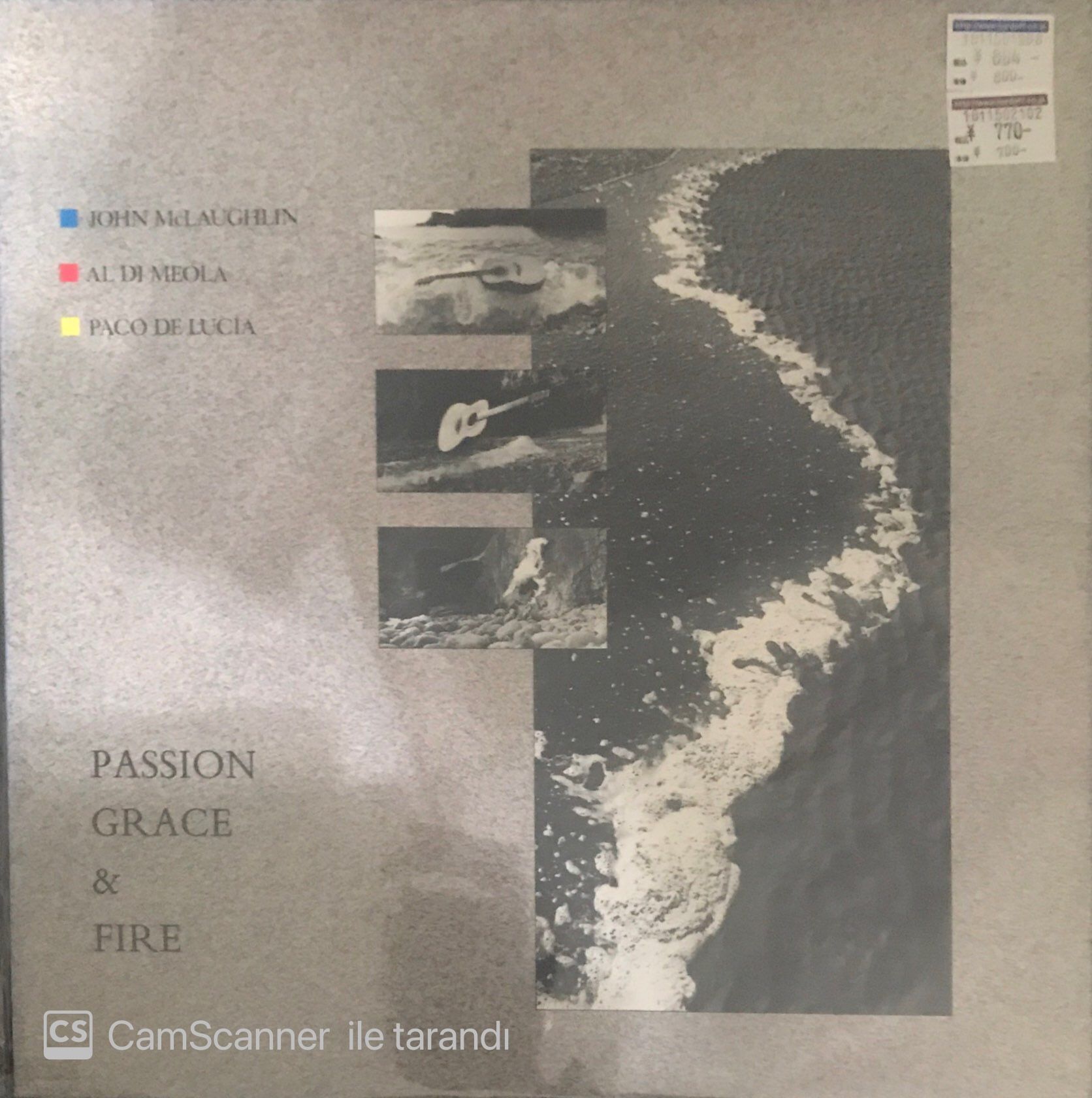 John McLaughlin Al Di Meola Paco De Lucia Passion Grace And Fire Japon Baskı LP