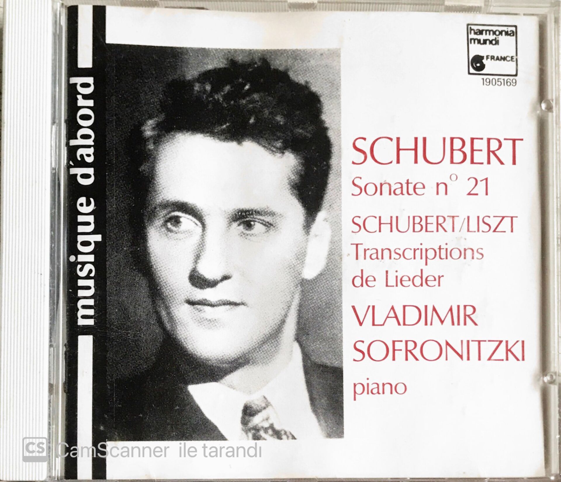Schubert - Sonate No 21 / Sofronitzki - CD