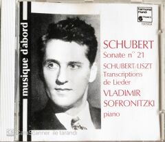Schubert - Sonate No 21 / Sofronitzki - CD