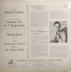 Bruch: Scottish Fantasy, etc. - Rabin LP