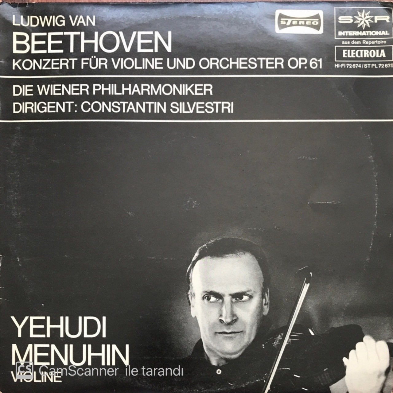 Ludwig Van Beethoven Yehudi Menuhin Violine LP