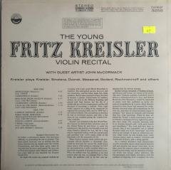 The Young Fritz Kreisler  Violin Recital LP