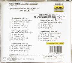 Mozart: Symphonies No. 14, No. 15, No. 16, No. 17 & No. 18 - Mackerras/Prague Chamber Orchestra - CD