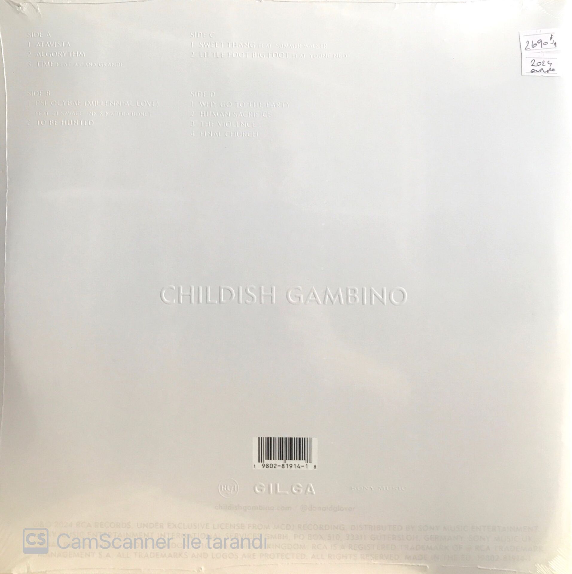 Childish Gambino / Atavista LP Plak Satın Al