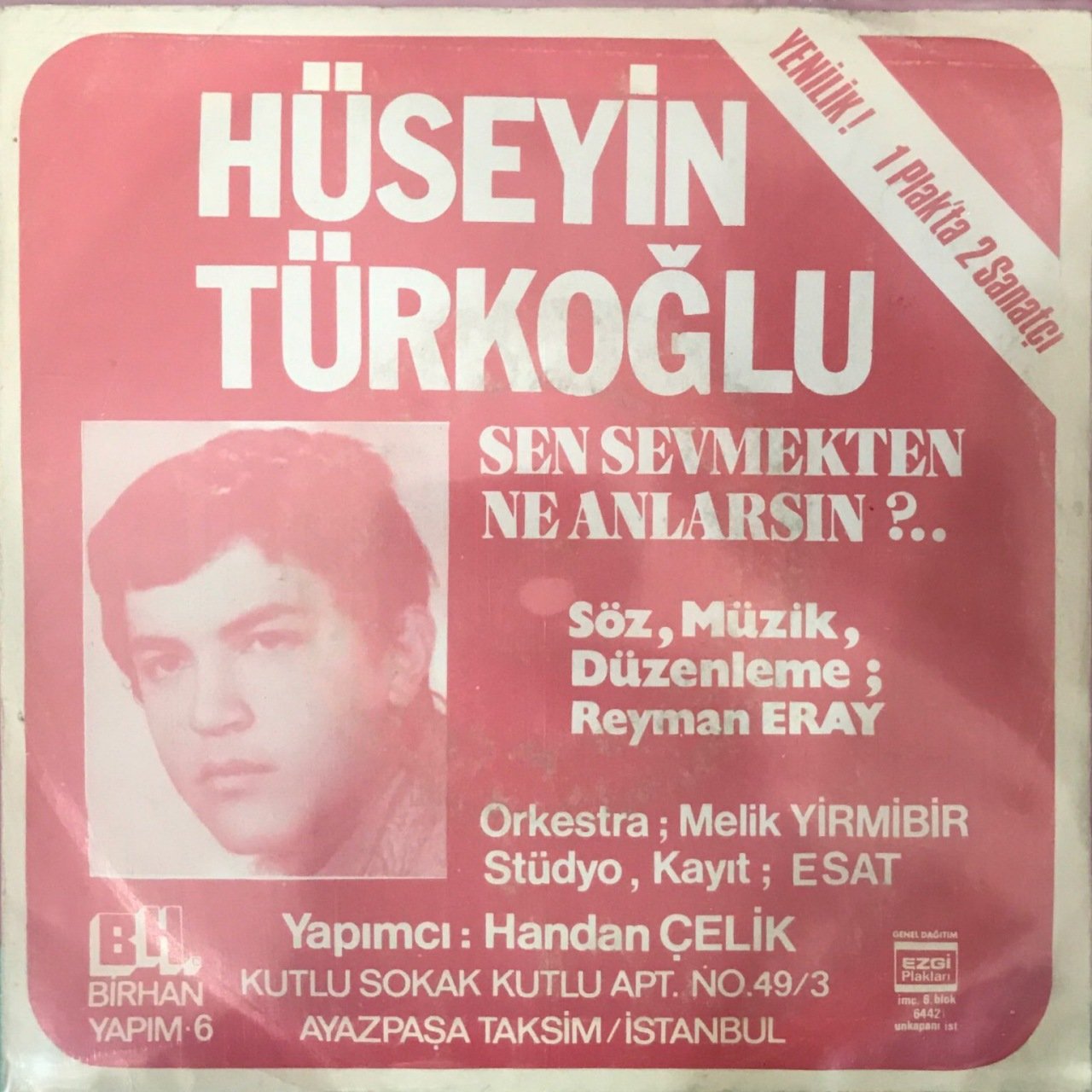 Hüseyin Türkoğlu Pembe Yanaklım 45lik