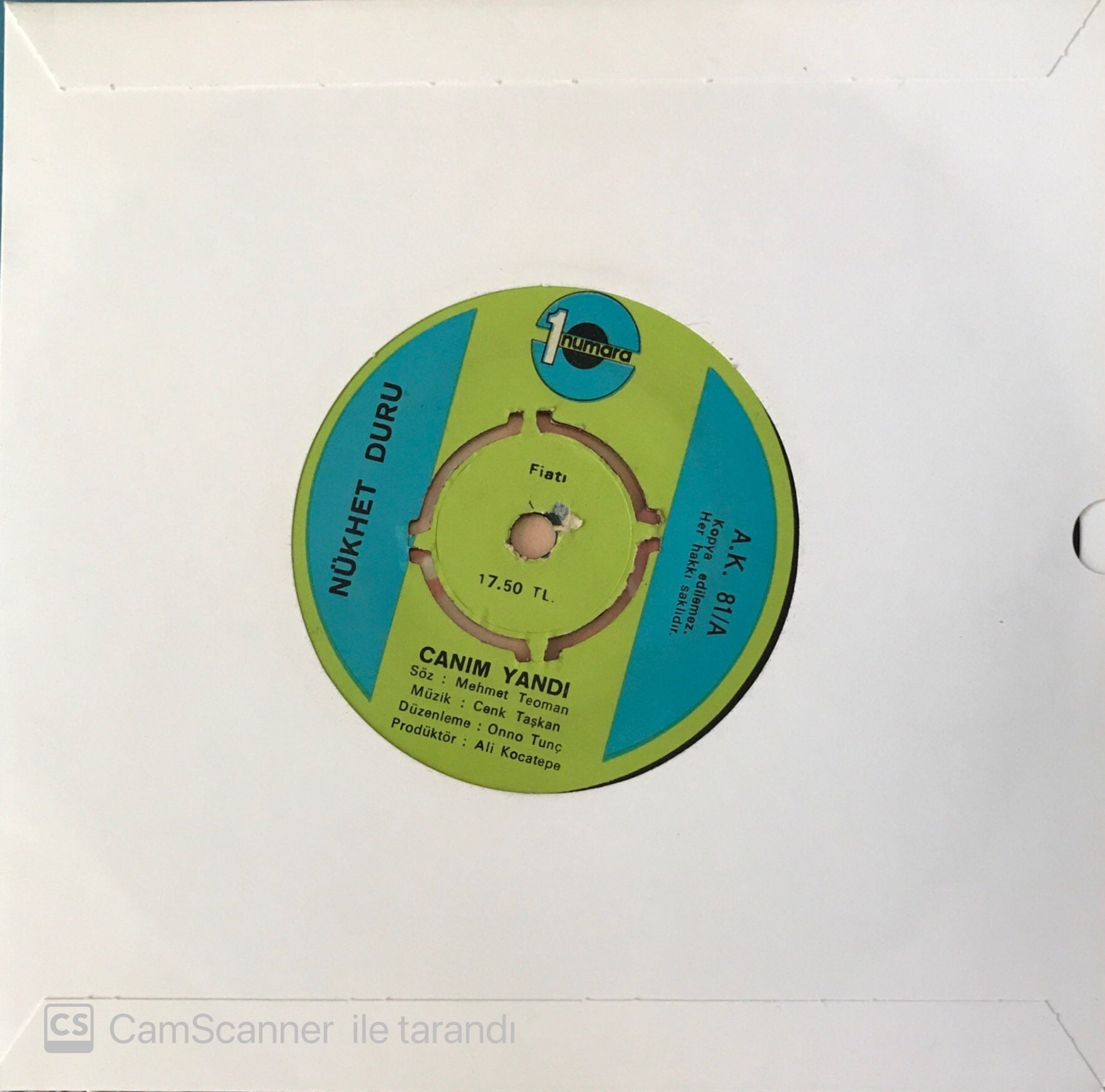 Nükhet Duru Canım Yandı 45lik