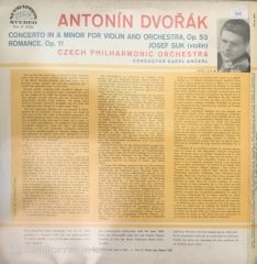 Antonin Dvorak Violin Concerto Romance For Violin LP