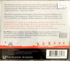 Ben Webster for Lovers CD