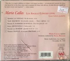 Marıa Callas - Los Angeles Concert 1958 CD