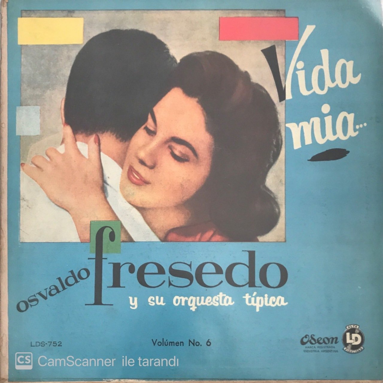 Vida Mia Osvaldo Fresedo Y Su Orquesta Tipica Volumen No 6 LP