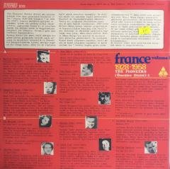 France 1928-1958 volume:1 The Pioneers Öncüler Dizisi LP