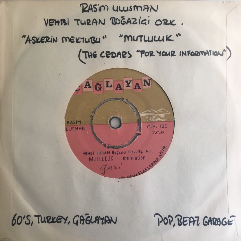 Vehbi Turan Boğaziçi Orkestrası Mutluluk 45lik