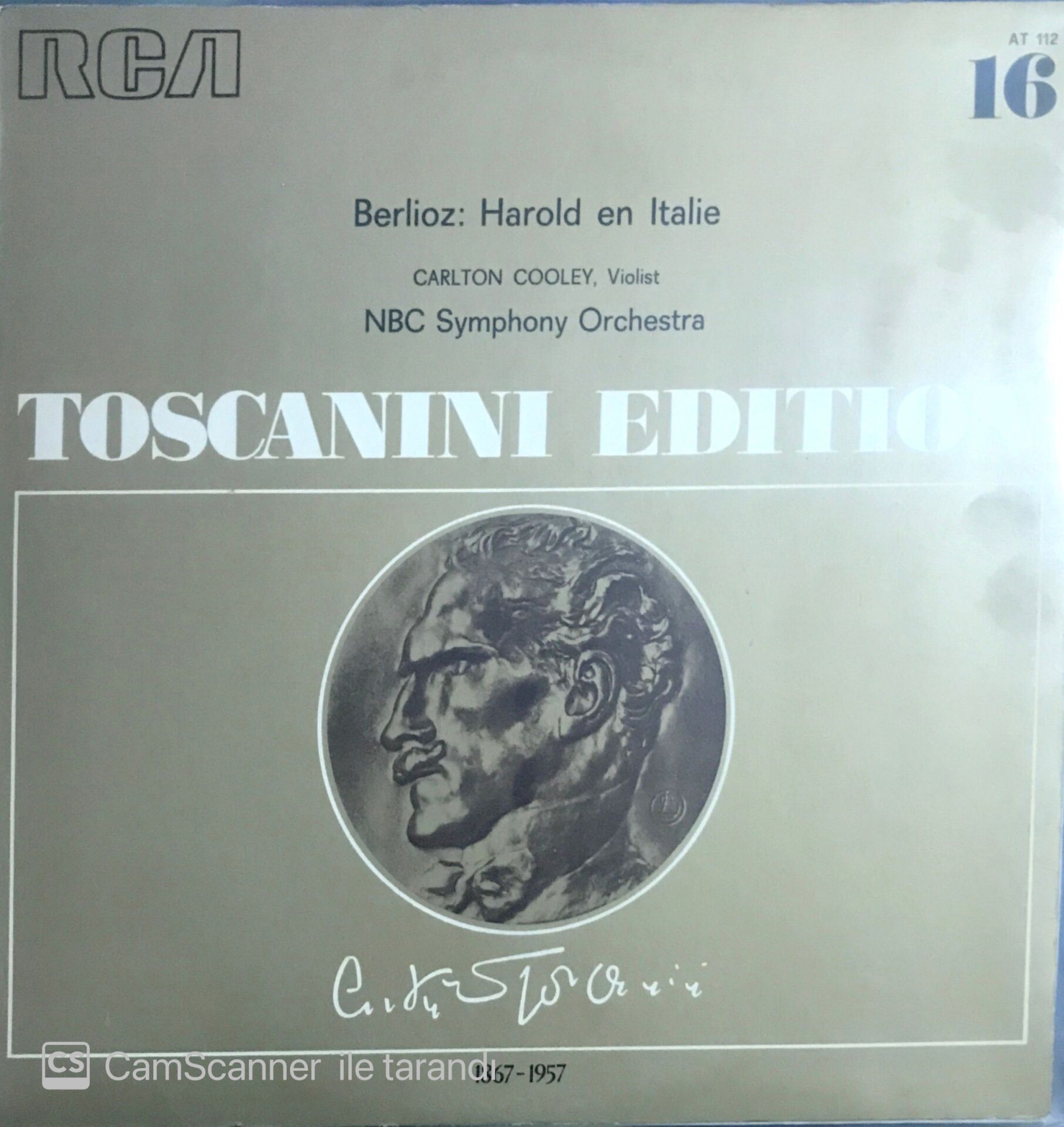 Toscanini Edition Berlioz: Harlod en Italie LP