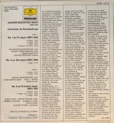 J. S. Bach Conciertos De Brandemburgo 1.4.6 Wolfgang Schneiderhan LP