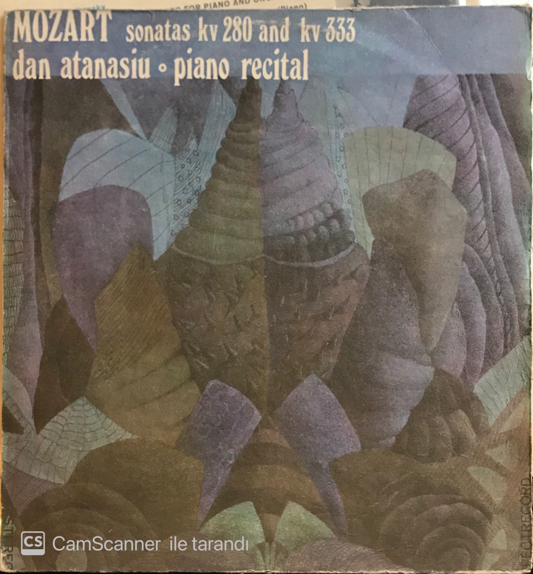 Mozart Sonatas kv 280 And kv 333 dan atanasiu Piano Recital LP