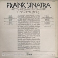 Frank Sinatra One For My Baby LP
