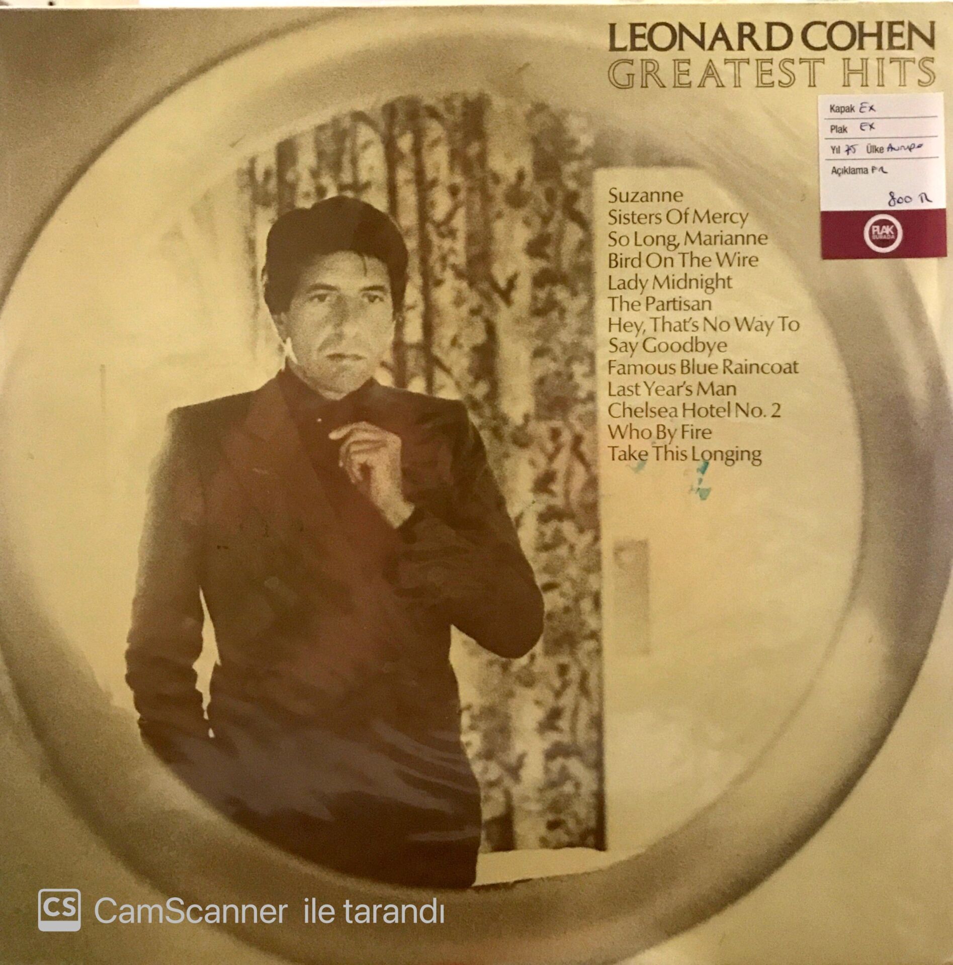 Leonard Cohen - Greatest Hits LP
