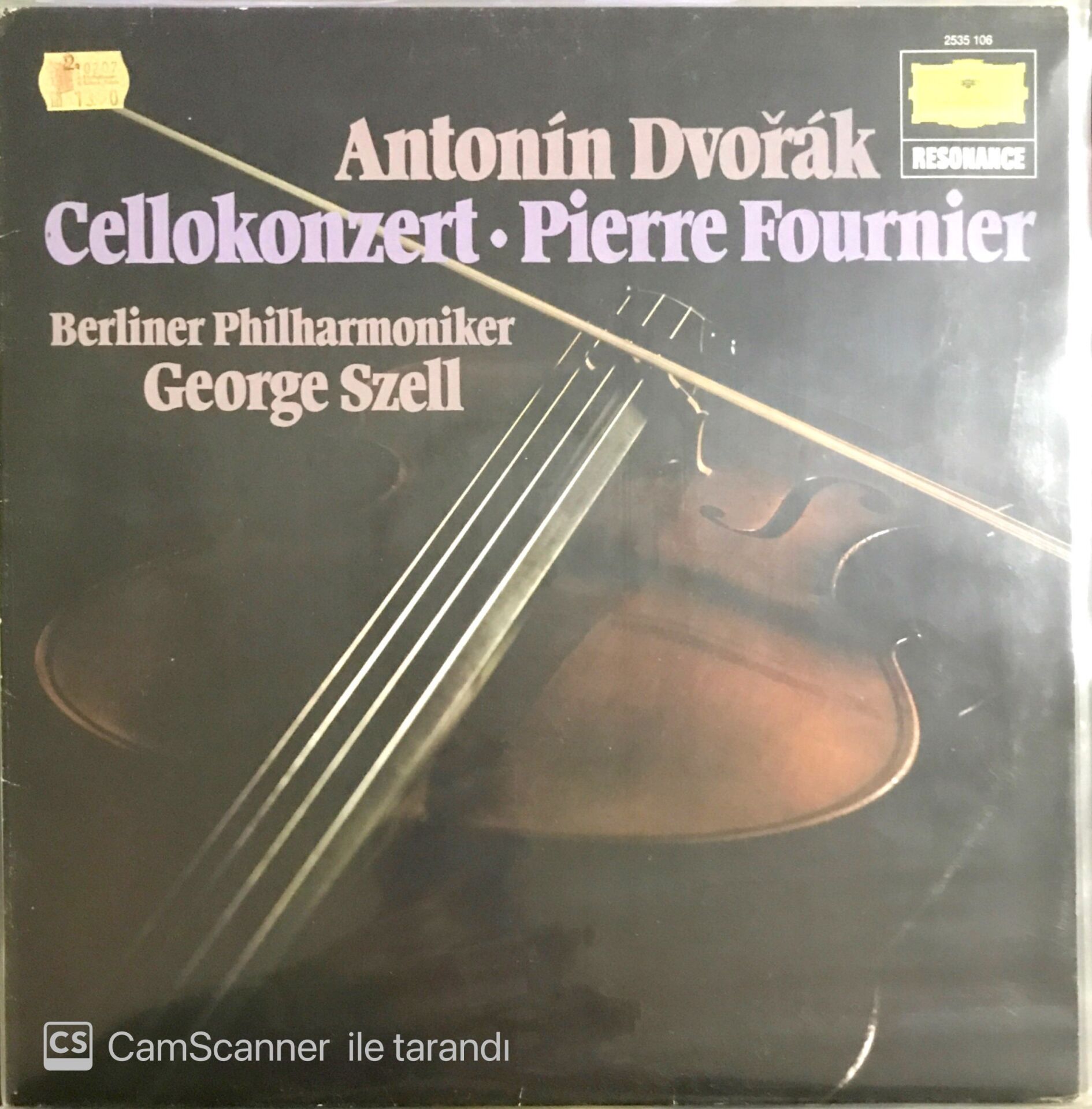 Antonin Dvorak Cellokonzert Pierre Fournier LP