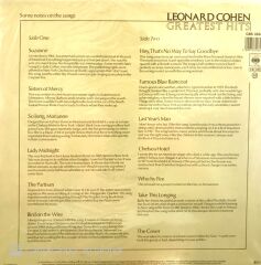 Leonard Cohen - Greatest Hits LP