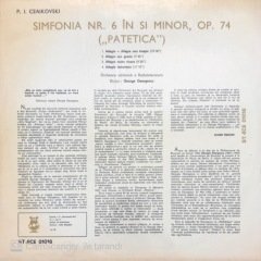 P.I. Ceaikovski Simfonia Nr. 6 In Si Minor, Op.74 Patetica LP